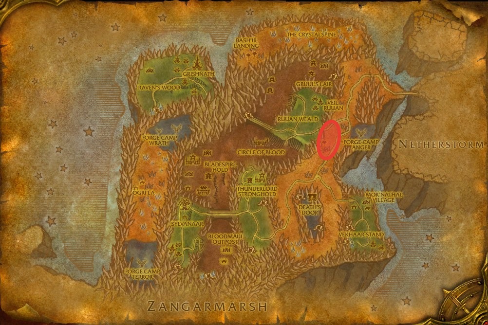 Razaan's Landing Solo Mob Grinding locations in Blade's Edge Mountains